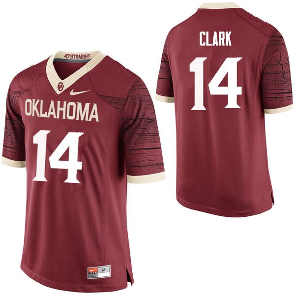 Oklahoma Sooners #14 Reece Clark College Football Jerseys Limited-Crimson